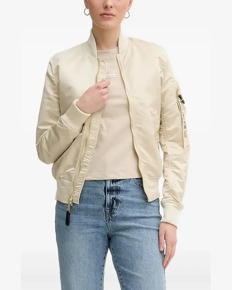 Alpha Industries Bomberjacke aus Satin - Nude Nude