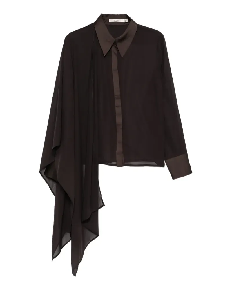 Gestuz Gzlynne asymmetric draped blouse - Braun Braun