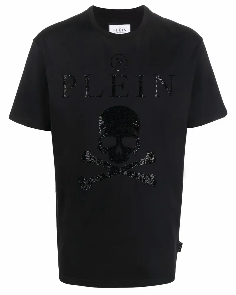 Philipp Plein T-Shirt mit Kristallen - Schwarz Schwarz