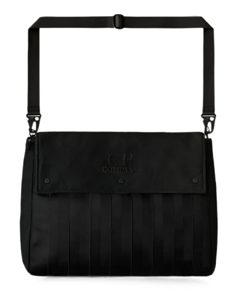C.P. Company logo-embroidered quilted bag - Schwarz Schwarz
