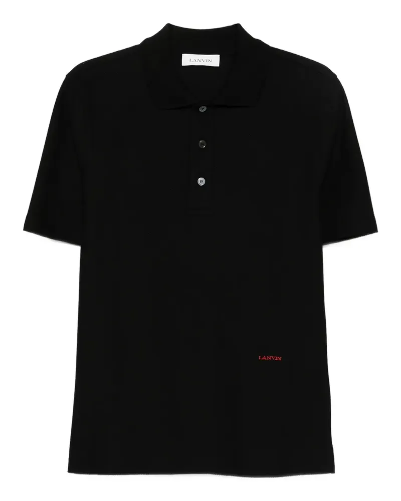 Lanvin Poloshirt mit kurzen Ärmeln - Schwarz Schwarz