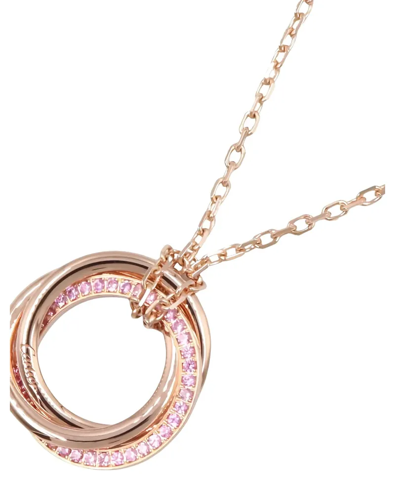 Cartier 2010s 18k rose gold Trinity sapphire necklace - Rosa Rosa