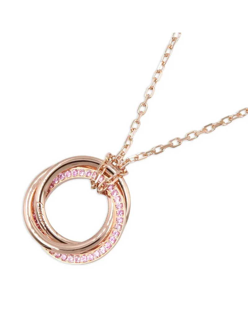 Cartier 2010s 18k rose gold Trinity sapphire necklace - Rosa Rosa