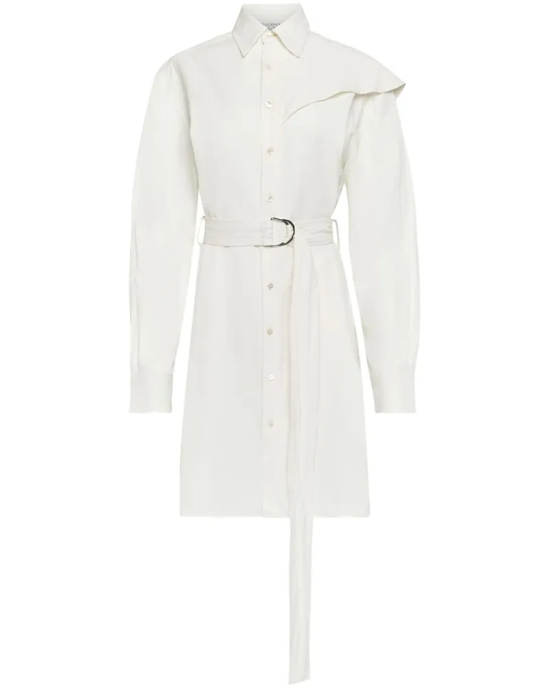 J.W.Anderson Midikleid mit Cape - Weiß Weiß
