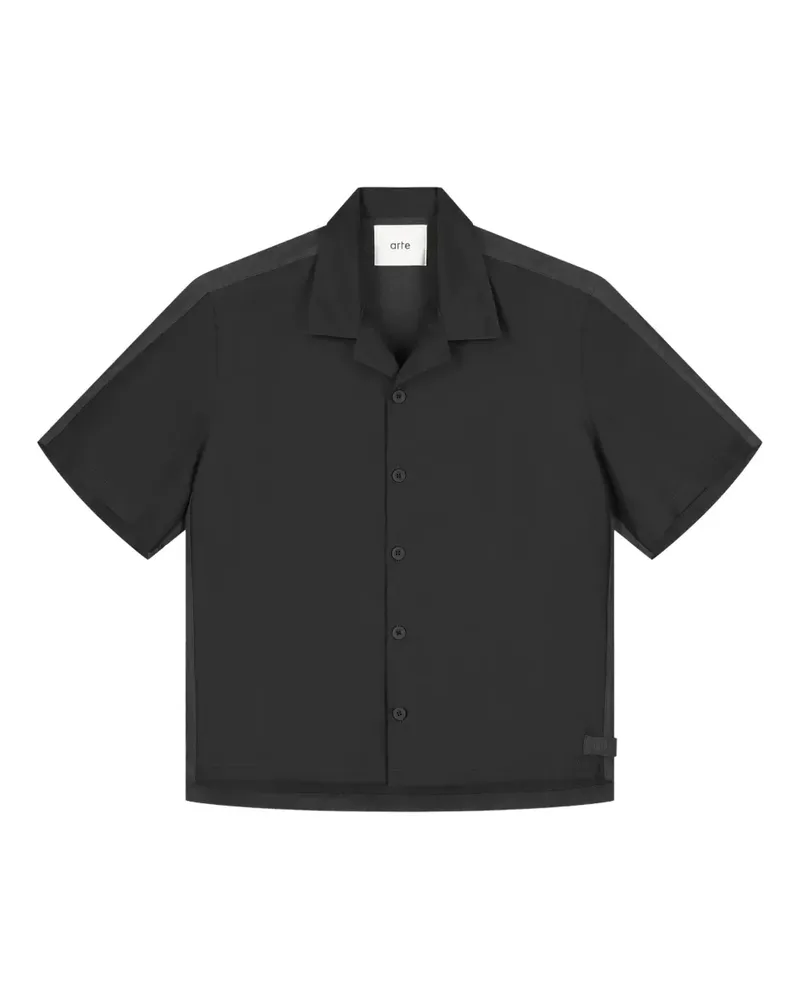 Arte Antwerp Hemd mit Einsätzen - Schwarz Schwarz