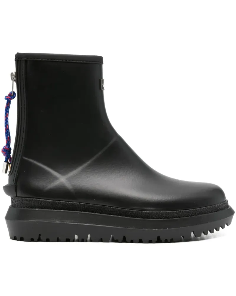 Sacai Stiefel aus Leder - Schwarz Schwarz