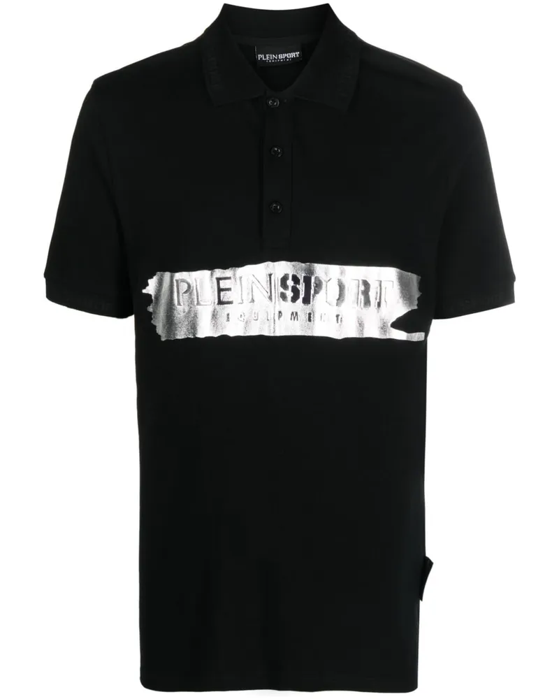 Philipp Plein Silver Brush Poloshirt - Schwarz Schwarz