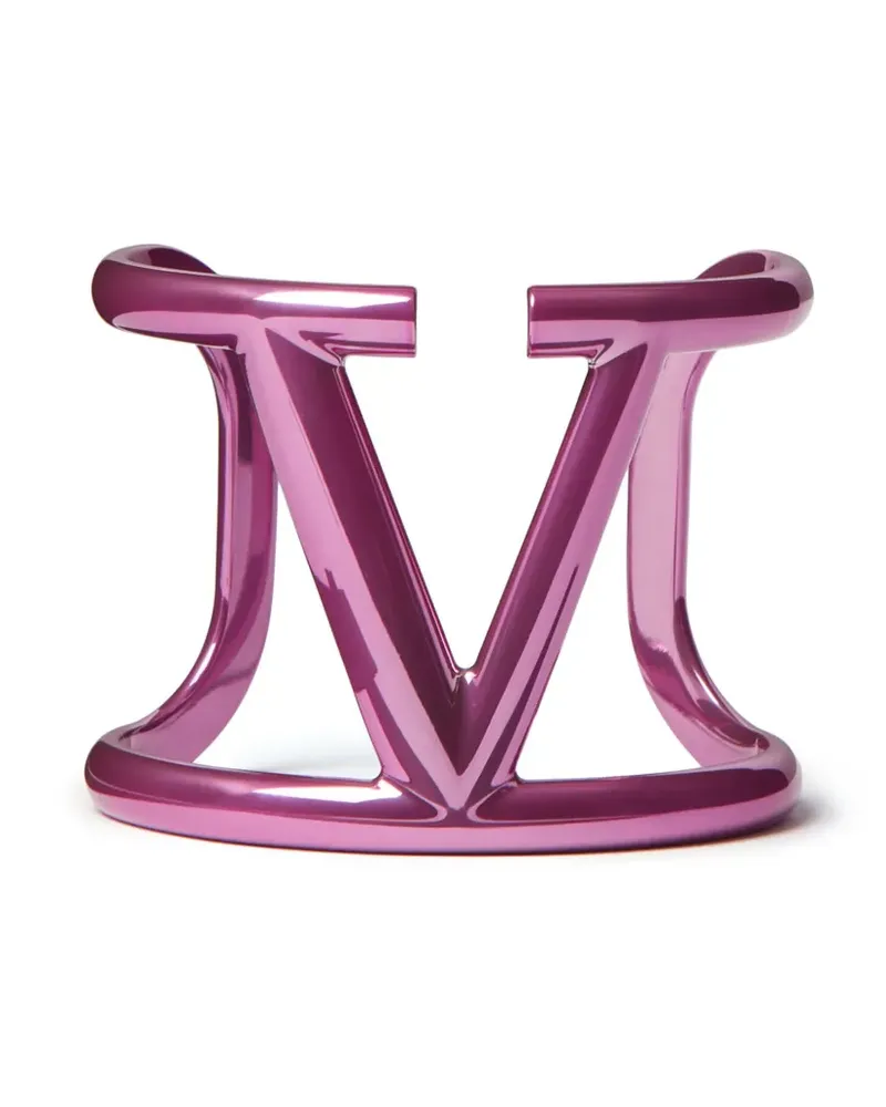 Valentino Garavani Vlogo Armspange im Metallic-Look - Rosa Rosa