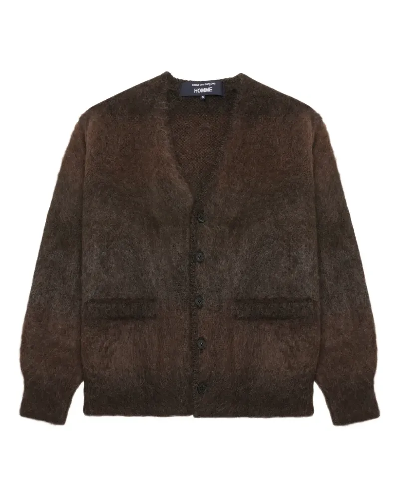 Comme des Garçons Gebürsteter Cardigan aus Mohairgemisch - Braun Braun