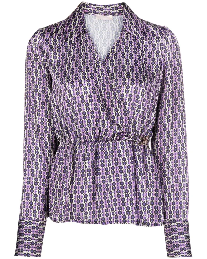 Liu Jo Top mit geometrischem Muster - Violett Violett