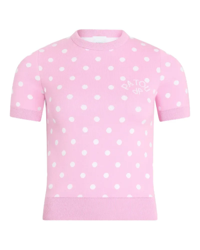 Patou Pullover mit Polka Dots - Rosa Rosa