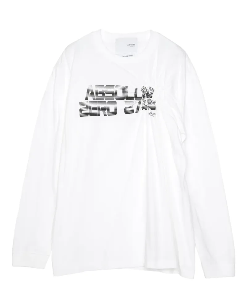 Yoshio Kubo T-Shirt mit Slogan-Print - Weiß Weiß