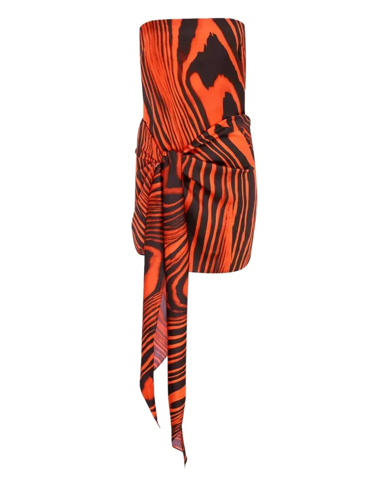 David Koma Minikleid mit Zebra-Print - Rot Rot