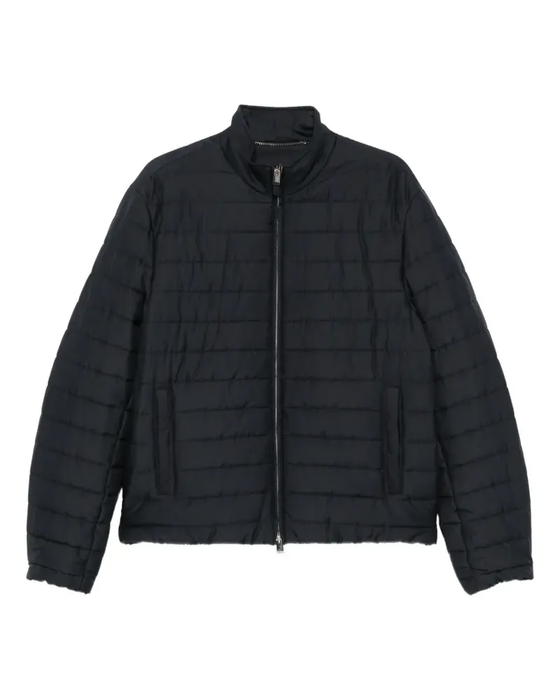 Canali quilted high-neck jacket - Blau Blau