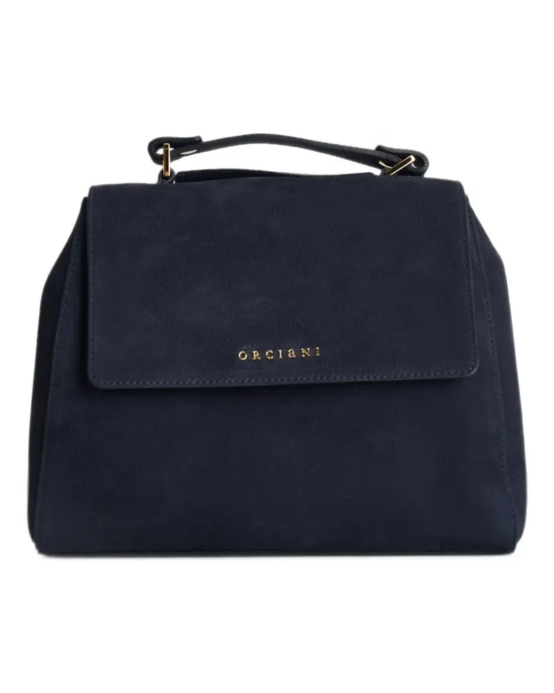 Orciani logo-plaque tote bag - Blau Blau