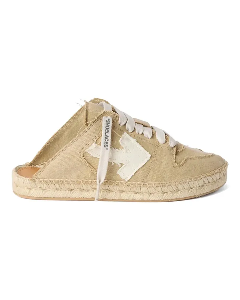 OFF-WHITE Arrow frayed espadrilles - Nude Nude