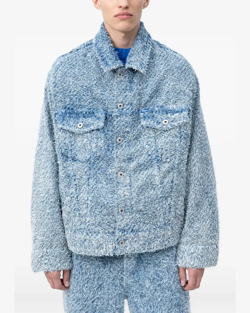 HUGO BOSS textured denim jacket - Blau Blau