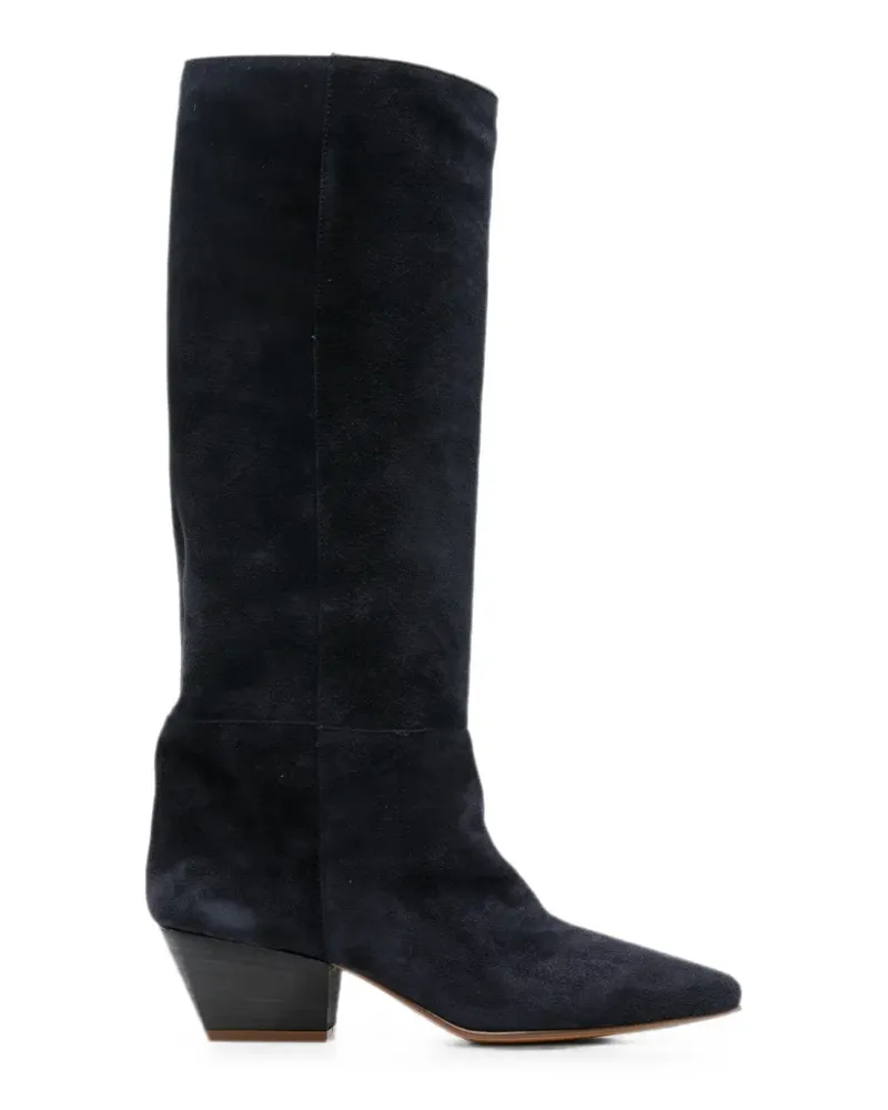 forte_forte Kniehohe Stiefel mit spitzer Kappe - Blau Blau