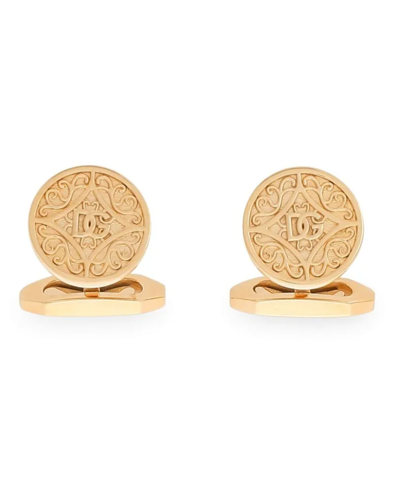 Dolce & Gabbana DG Manschettenknöpfen mit Logo-Prägung - Gold Gold