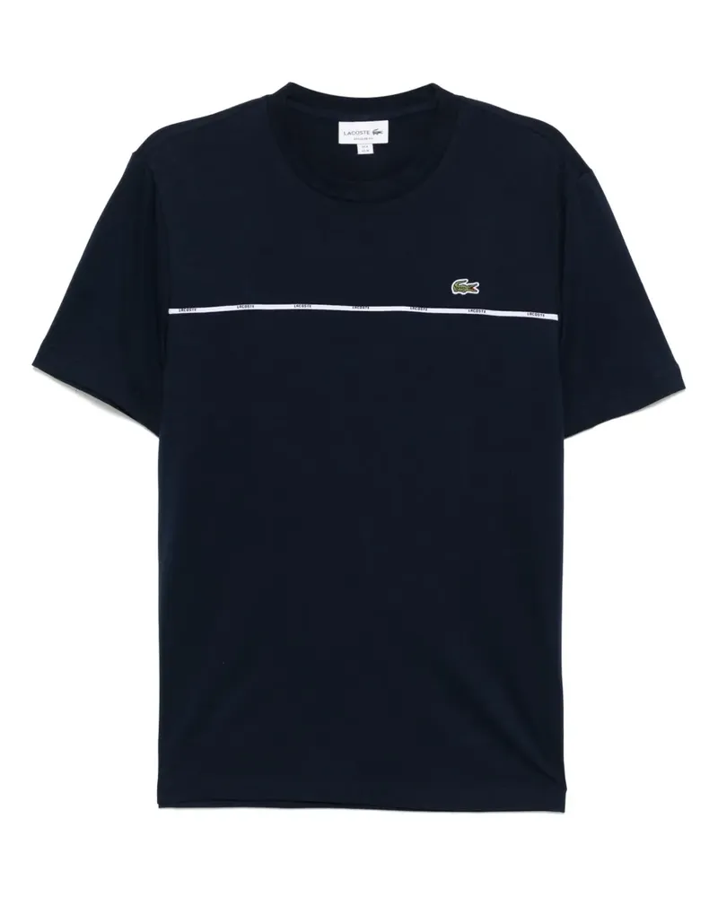 Lacoste T-Shirt mit Logo-Besatz - Blau Blau