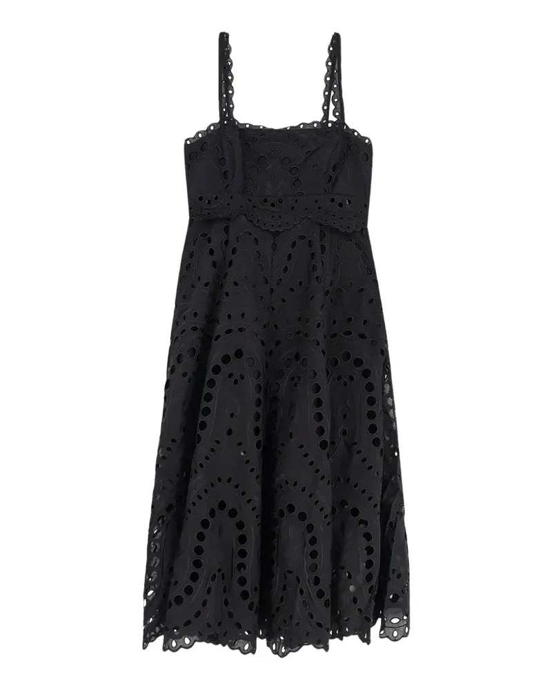 Charo Ruiz Glimmer broderie-anglaise midi dress - Schwarz Schwarz