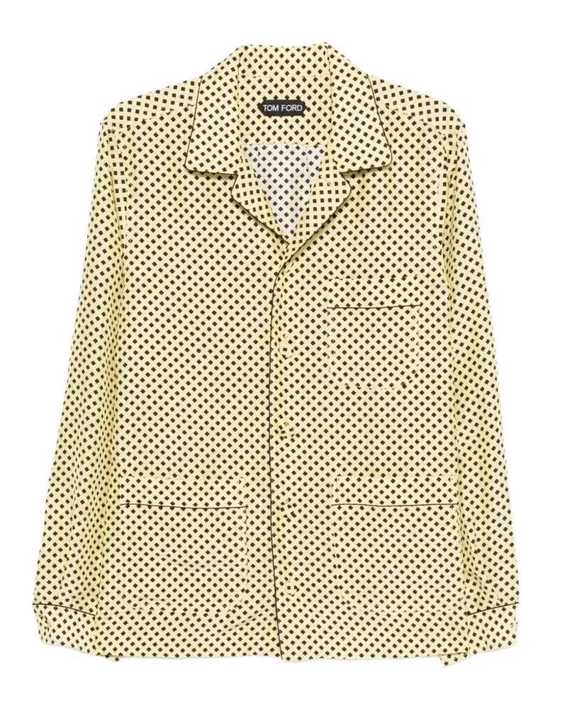 Tom Ford Gemustertes Hemd - Gelb Gelb
