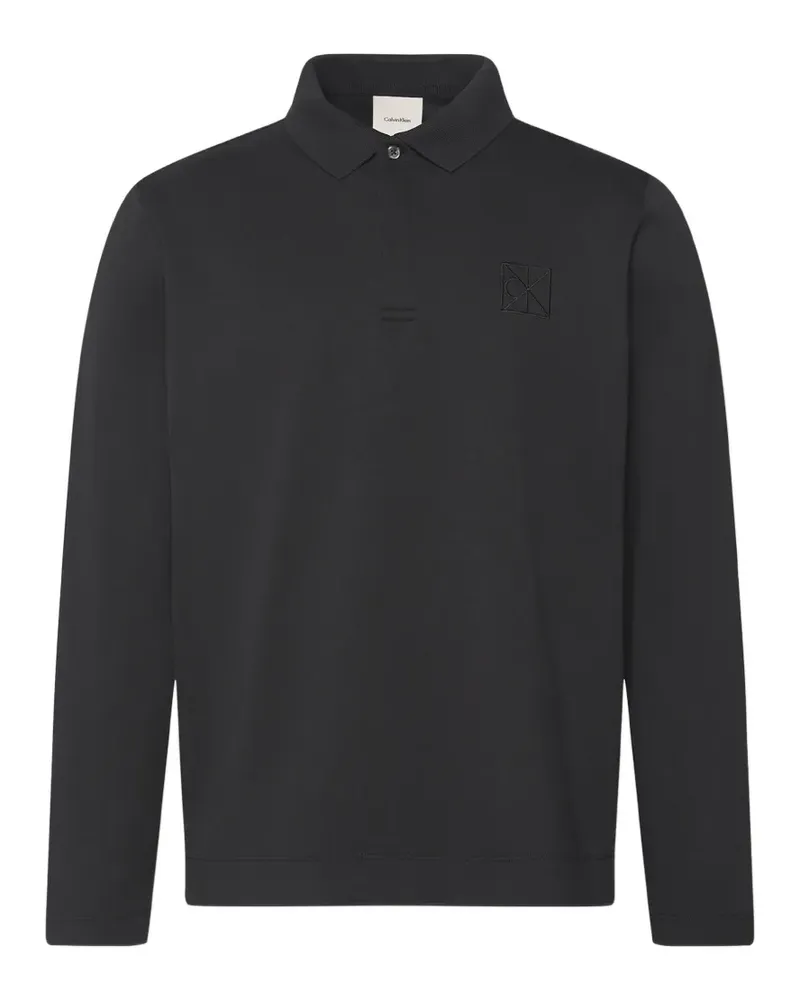 Calvin Klein long-sleeve polo shirt - Braun Braun
