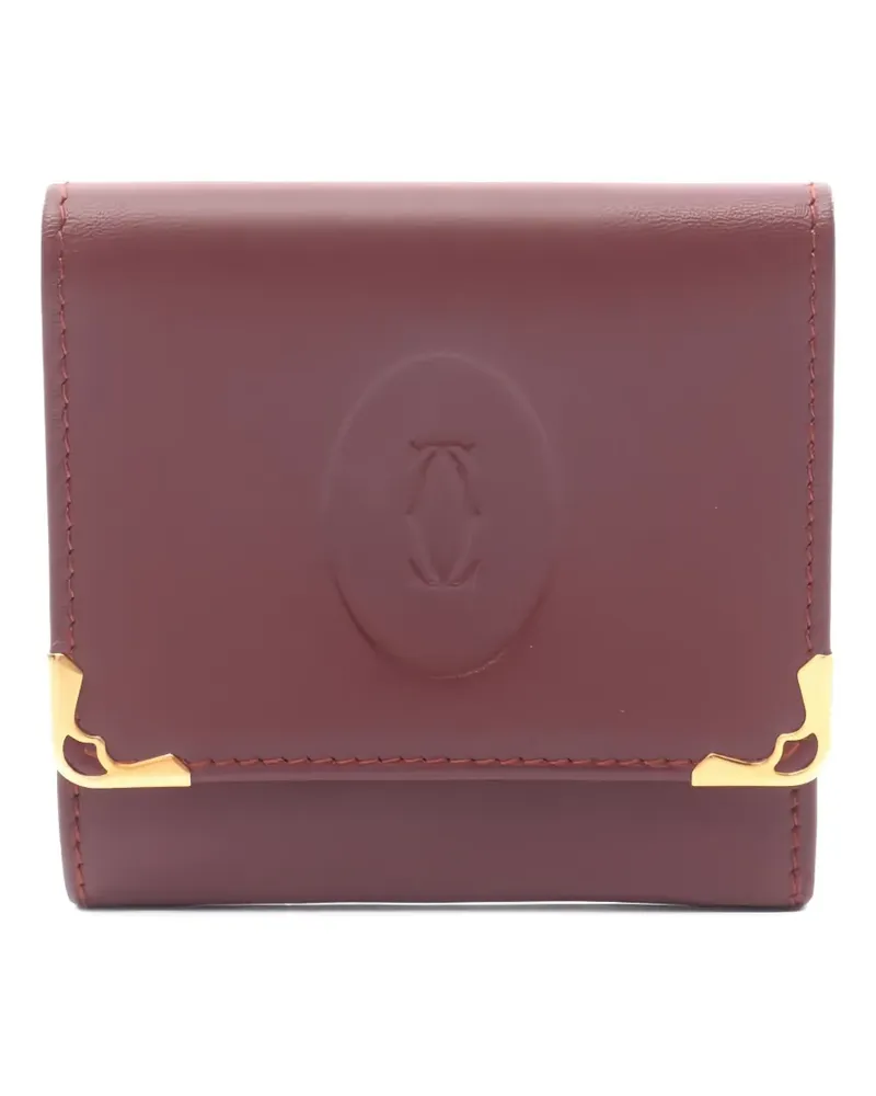 Cartier 2010s Mast Line logo leather wallet - Rot Rot