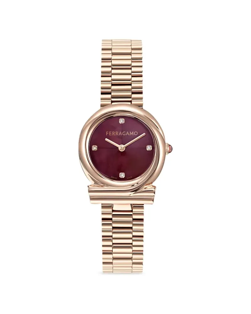 Ferragamo Gancini Twisted 28mm Uhr - Rot Rot