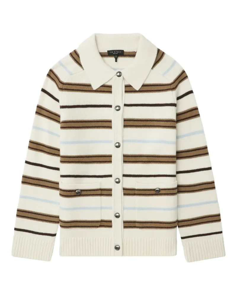 Rag & Bone Gestreifter Peggy Cardigan - Nude Nude