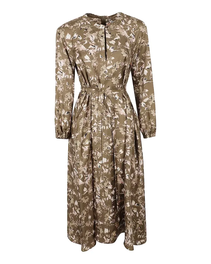 Max Mara floral-print silk midi dress - Grün Grün