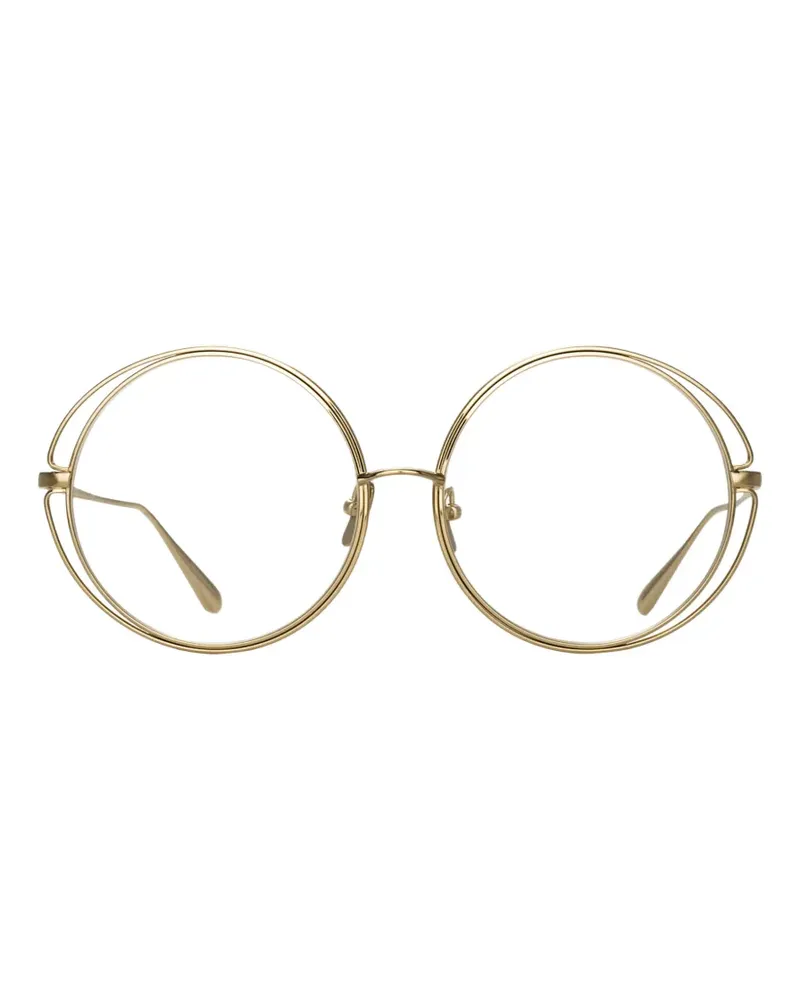 Linda Farrow Selene round-frame glasses - Gold Gold