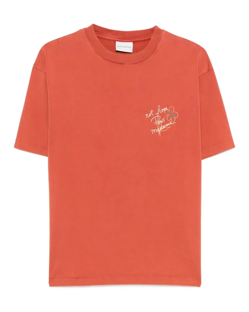 Drôle de Monsieur Not From Paris Madame T-shirt - Orange Orange