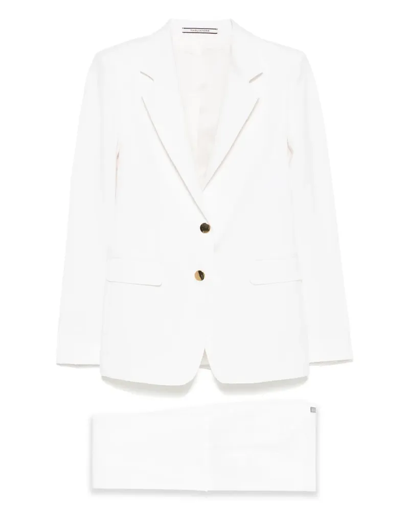 Tagliatore Strukturierter Anzug - Weiß Weiß