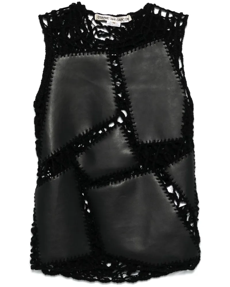 Comme des Garçons Oberteil im Patchwork-Look - Schwarz Schwarz
