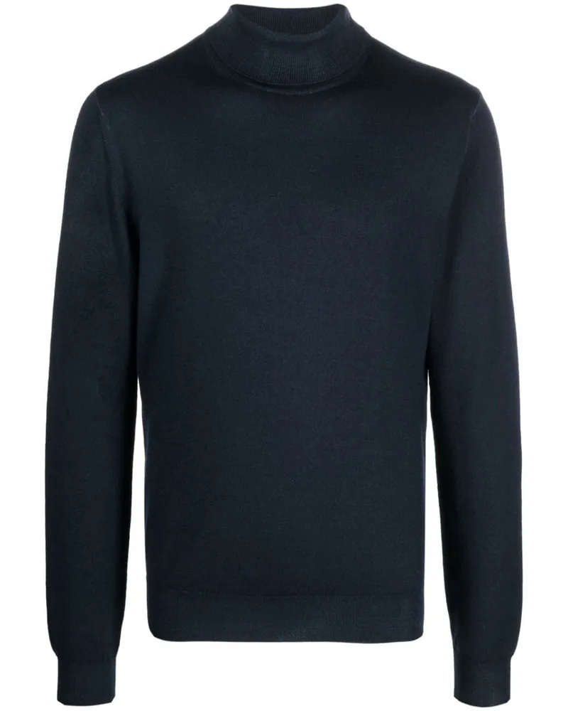 Boglioli Klassischer Rollkragenpullover - Blau Blau