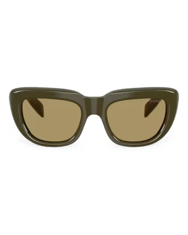 Prada Eckige Cat-Eye-Sonnenbrille - Grün Grün
