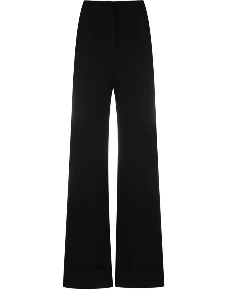 Mônot High-Waist-Hose mit weitem Bein Schwarz