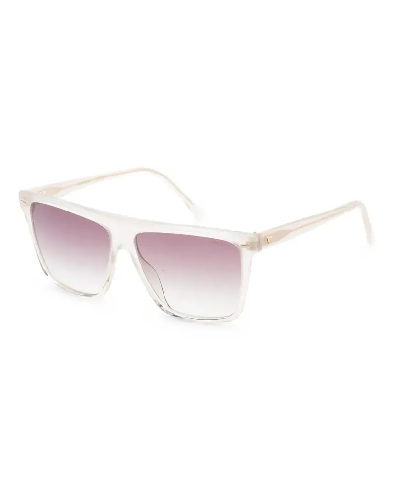 Carrera Sonnenbrille mit eckigem Gestell - Weiß Weiß