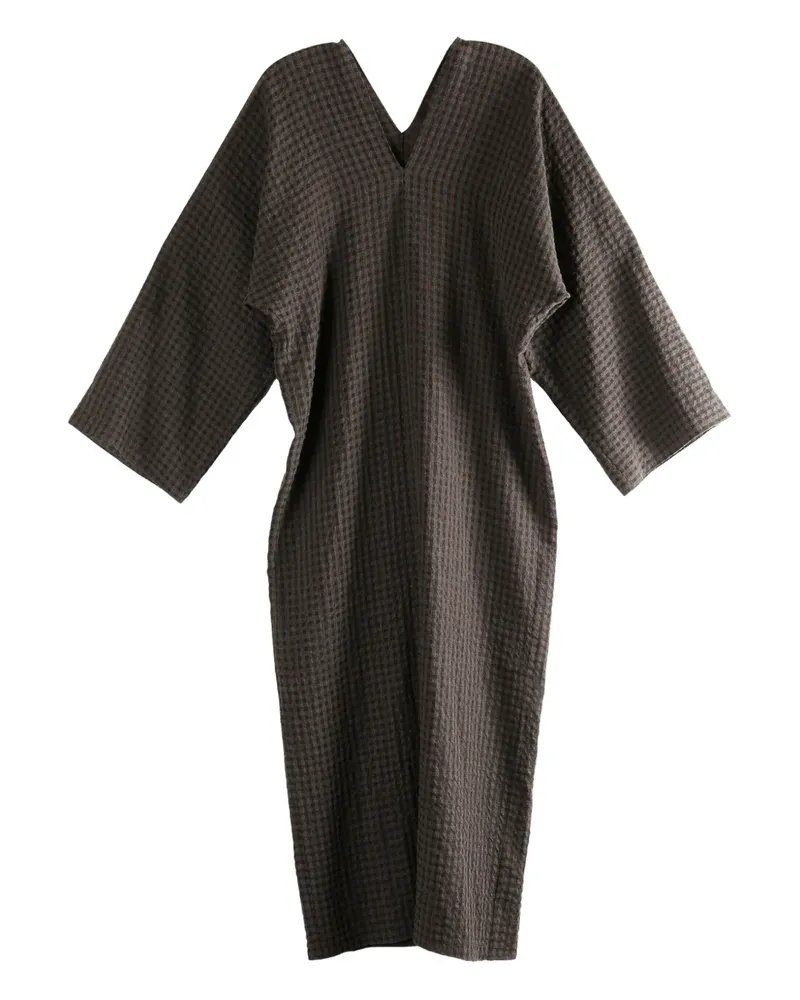 Cortana Midikleid mit V-Ausschnitt - Braun Braun