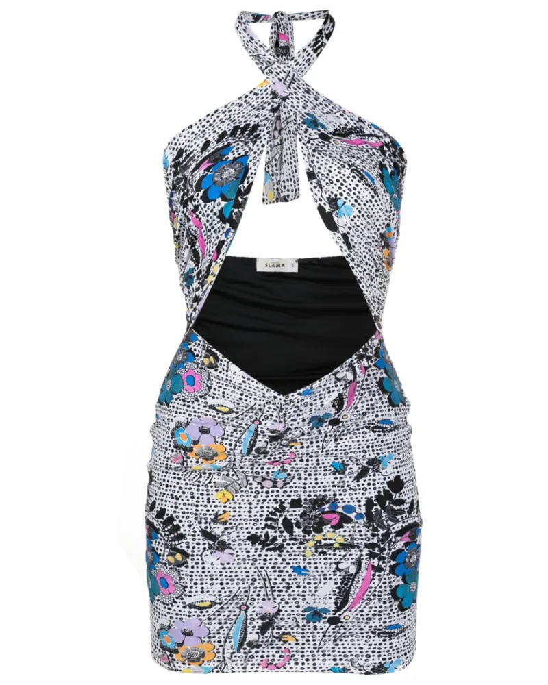Amir Slama Maxikleid mit grafischem Print - Mehrfarbig Mehrfarbig