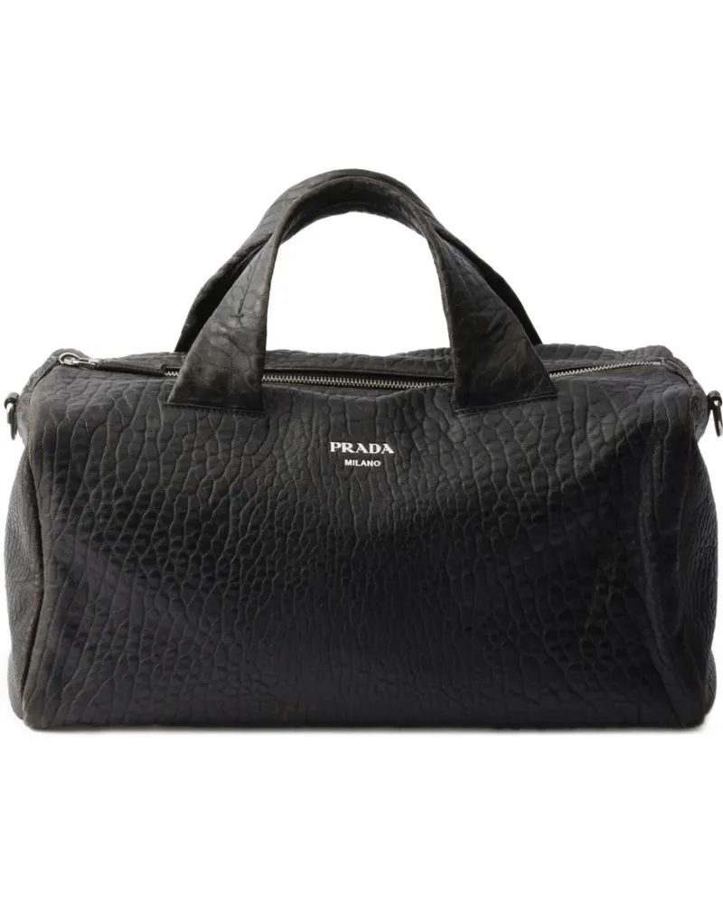Prada Reisetasche aus Leder - Schwarz Schwarz