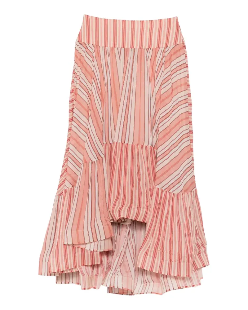 Zimmermann Rebellion Bohemian striped-pattern skirt - Rosa Rosa