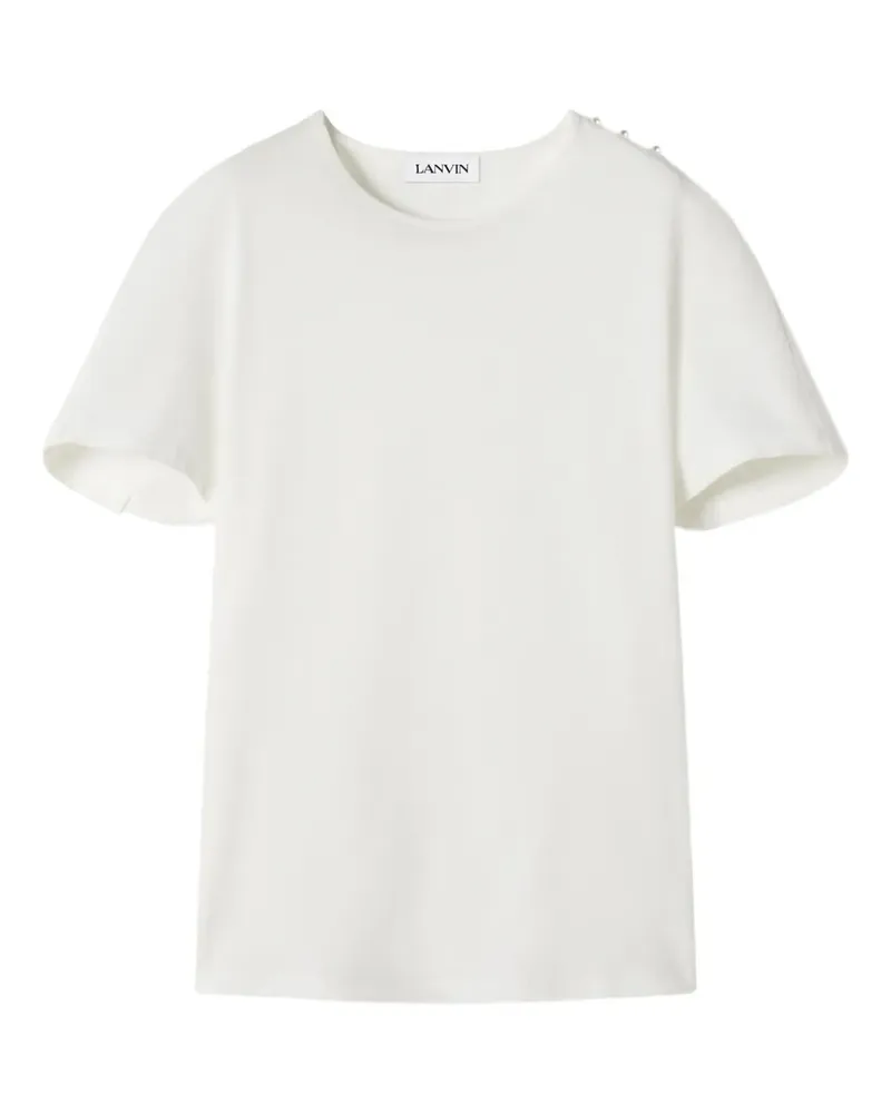 Lanvin Oberteil mit Perlendetail - Weiß Weiß