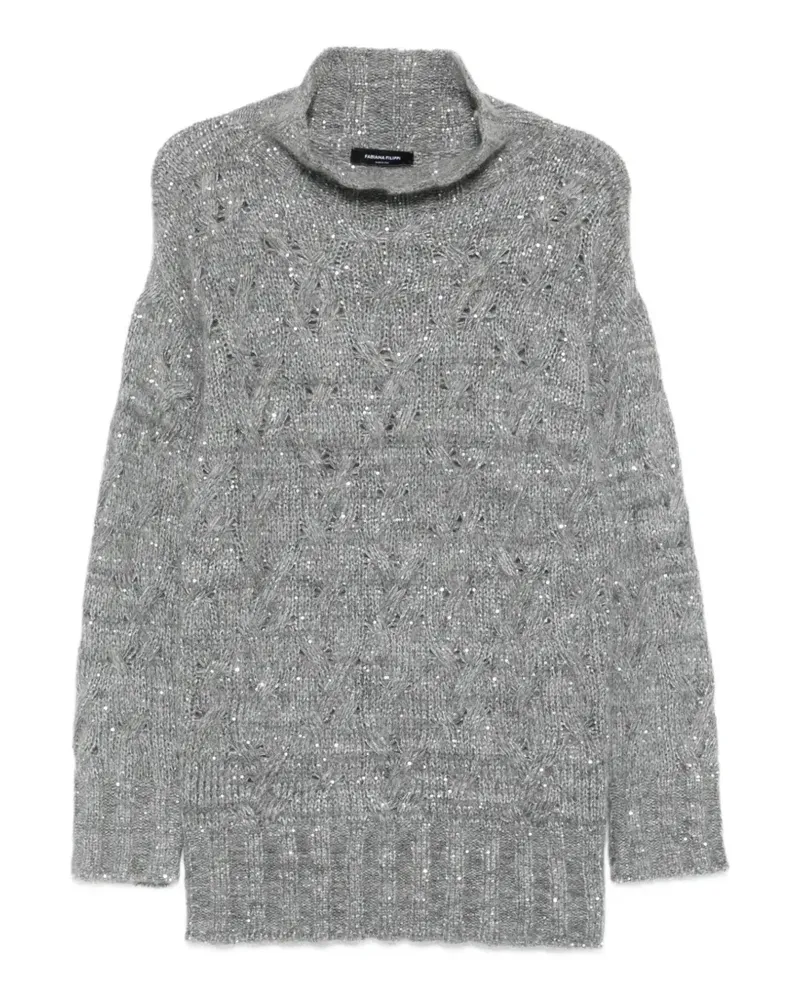 Fabiana Filippi Sweatshirt mit Pailletten - Grau Grau