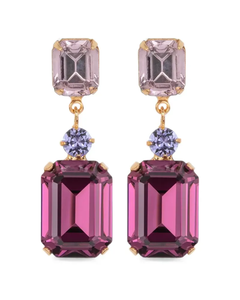 Jennifer Behr Justine crystal-embellished drop earrings - Gold Gold