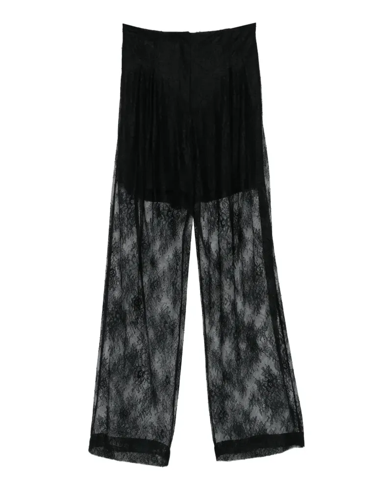 Alberta Ferretti Hose aus Spitze - Schwarz Schwarz