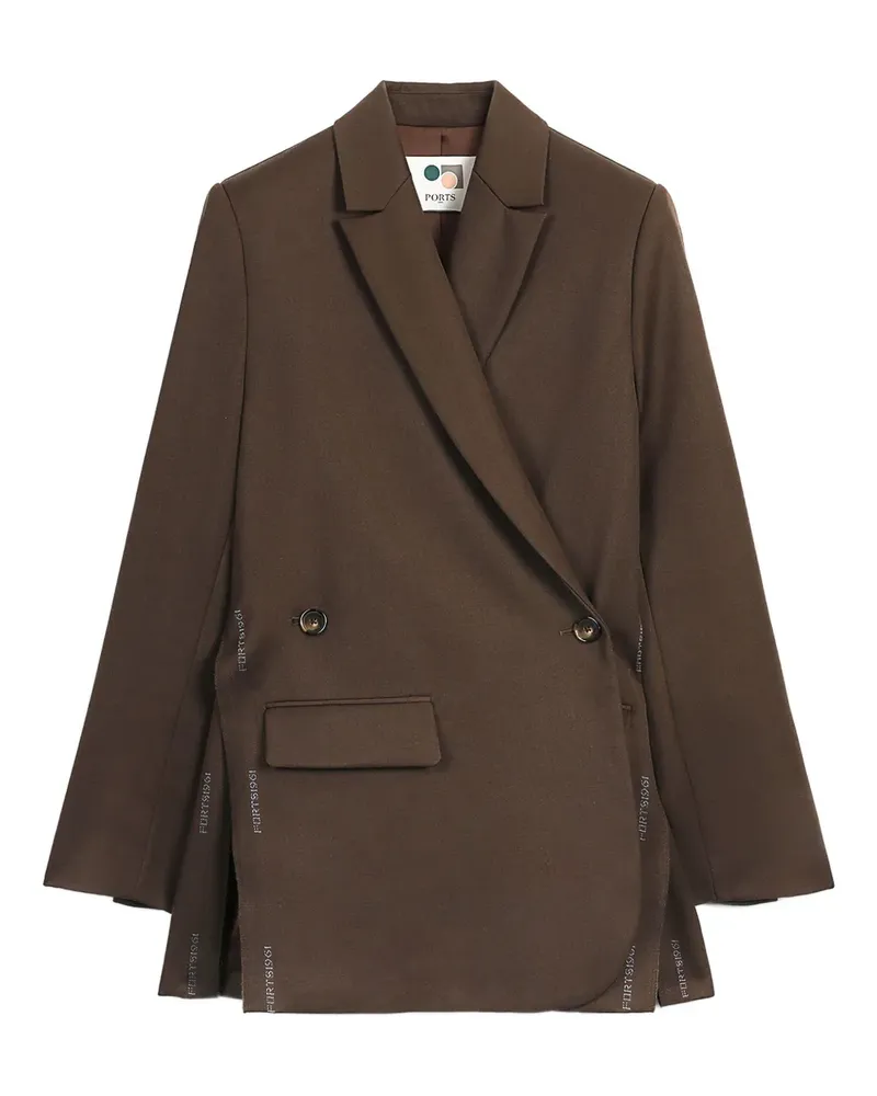 Ports 1961 Gewickelter Blazer mit Logo-Detail - Braun Braun