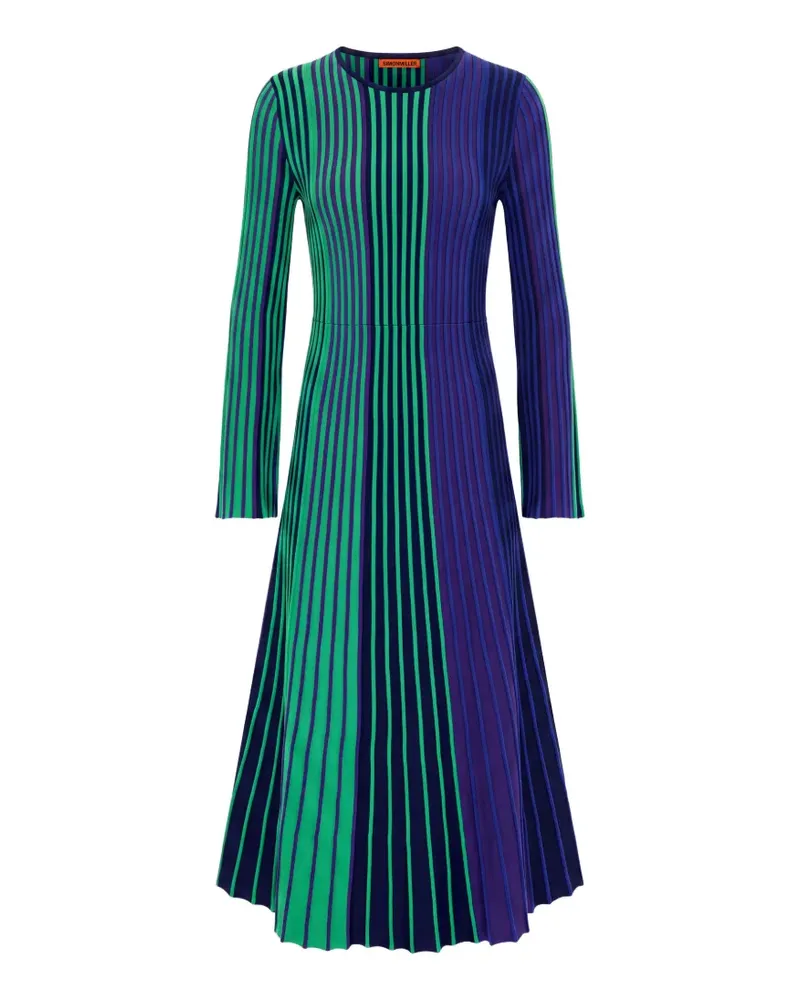 Simon Miller Gestreiftes Celia Midikleid - Blau Blau