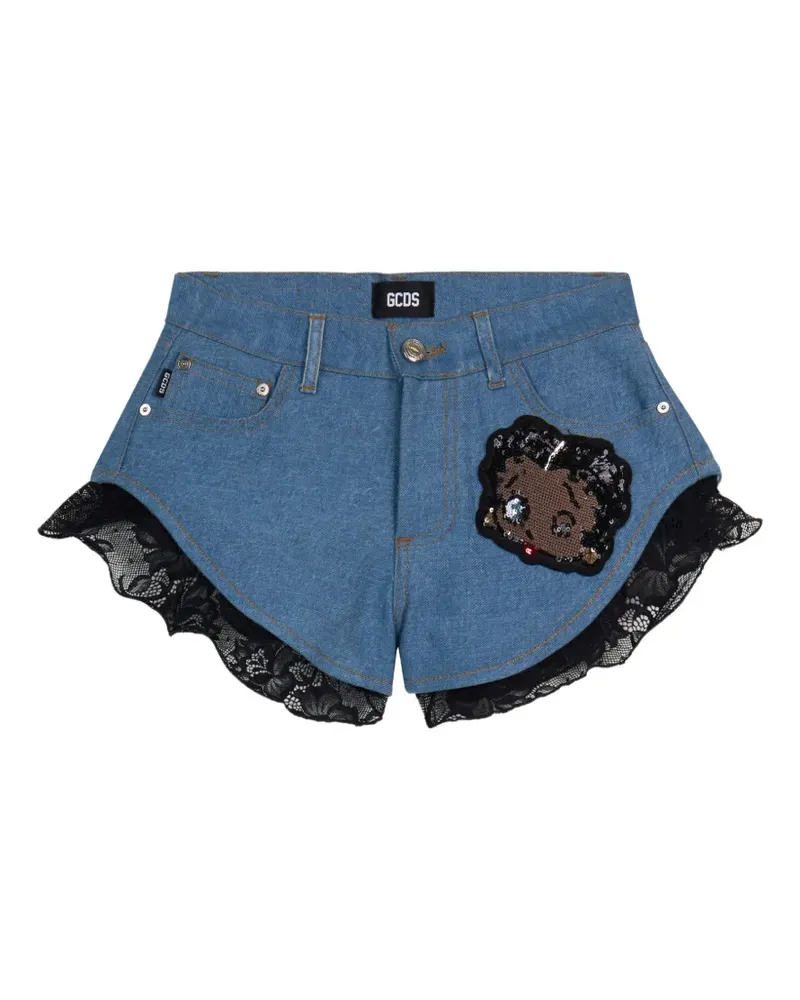 GCDS Betty Boop Shorts aus Denim - Blau Blau